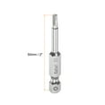 thumbnail image 2 of Uxcell S1 Magnetic Square Screwdriver Bit 1/4" Hex Shank 2" Length Screw Driver, 2 of 5