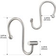 thumbnail image 4 of QIANJIA Shower Curtain Hooks, Rust Proof Shower Curtain Rings for Bathroom, Silver Metal Decorative Shower Curtain Hooks Hangers for Shower Curtain Rod, Set of 12 T-Bar Design, 4 of 6