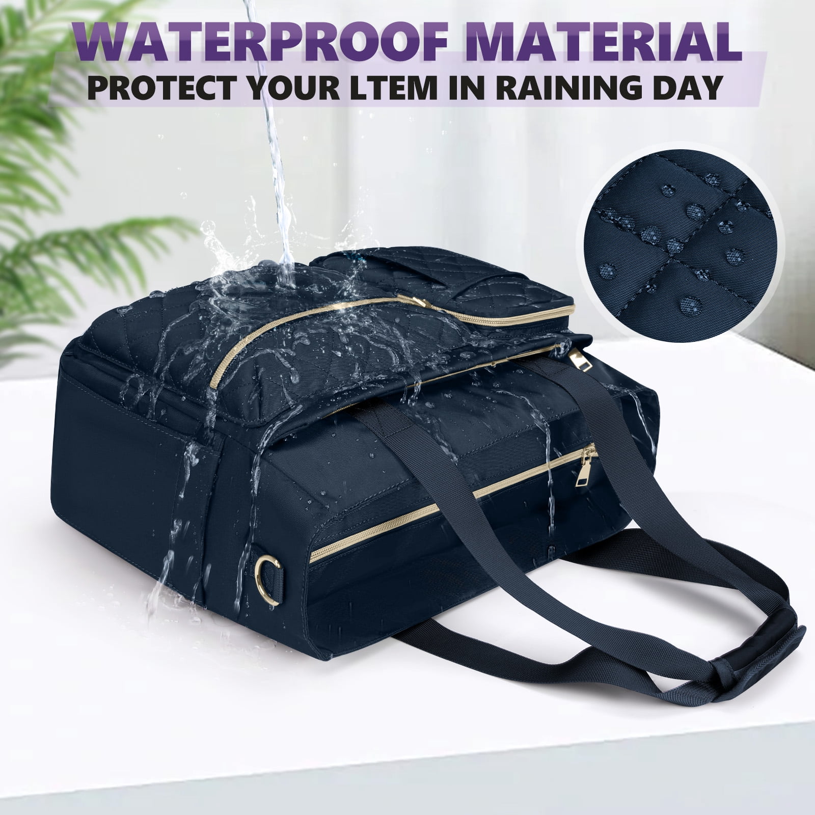Teacher Tote Bag 15.6 inch Laptop Bag for Women Laptop Briefcase Work Bags Nurse Tote Professional Computer Messenger Shoulder Bags for Office, College, Nursing,DarkBlue