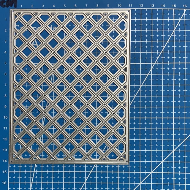 Matriz de corte metálica DuuFounG con marco rectangular de cuadrícula 11 x 14 cm