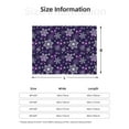 thumbnail image 5 of Zufioo Christmas Purple Snowflakes Print Horizontal Flannel Blanket, Anti-wrinkle, Anti-shrinkage, Anti-allergic Plush Blanket, Household Items Suitable for Bedroom-40"x30", 5 of 6