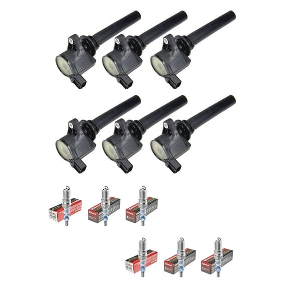 Set of 6 ISA Ignition Coils and 6 Motorcraft Spark Plugs Compatible with 1997-2003 Ford F-150, E-150, Expedition, Explorer, 1996-2011 Mustang, Ranger DG500