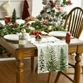 thumbnail image 4 of Yhmxh Christmas Tree Table Runner Snowflake Merry Christmas Table Runner, Winter Xmas Holiday Kitchen Dining Table Decoration for Xmas Party Supplies Indoor Outdoor Home Party Decor 13"x72", 4 of 6