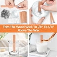thumbnail image 2 of 100 Pcs Thickened Wood Wicks, Wood Wicks for Candles Making with Wick Trimmer, Candle Wicks 5.1x0.5x0.04 Inches for DIY, 2 of 6