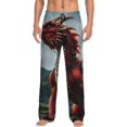 thumbnail image 5 of Mens Pajama Pants, Majestic Red Dragon Soft Sleep & Lounge Pants for Men, Cuteness Casual PJ Bottoms Pants with Pockets, 5 of 7