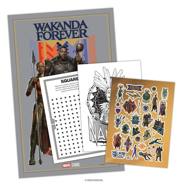 Black Panther Coloring Book Set for Kids Ages 4-8 - Bundle with Black Panther Activity Book with Mask Plus Stickers and More | Black Panther Gifts