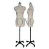 female sewing dress form mannequin fully pinnable with magnetic removable shoulders on rolling base size 4