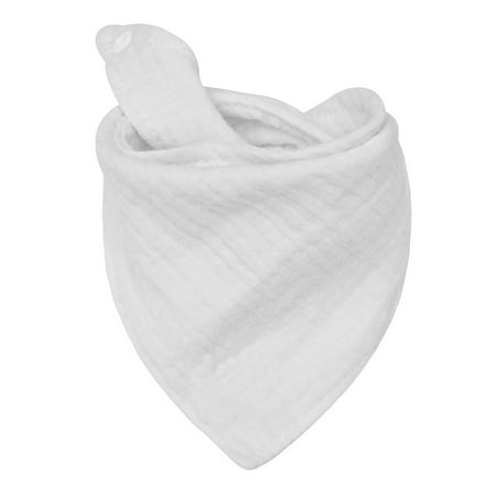 

Newborn Solid Color Absorbent Snap Bibs Triangle Scarf Baby Feeding Drool Bib