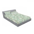 thumbnail image 3 of Ambesonne Nautical Fitted Sheet & Pillow Sham Set, Mint Seashell Sailing, Twin, Mint Green, 3 of 3