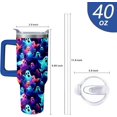 thumbnail image 3 of Ghost Tumbler with Handle and Straw, 40 oz Spooky Stainless Steel Insulated Cup with Lid and Straw,Travel Coffee Mug Water Bottle, Birthday Halloween Mothers Day Gifts for Women, 3 of 7