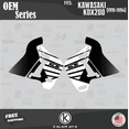 thumbnail image 3 of Kalair GFX Graphics Kit for Kawasaki KDX200 (1991-1994) Oem Series, 3 of 5