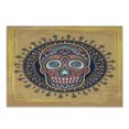 thumbnail image 1 of Bones Cutting Board, Hand Drawn Grunge Style Sugar Skull with Various Motifs and Floral Details, Decorative Tempered Glass Cutting and Serving Board, in 3 Sizes, by Ambesonne, 1 of 2