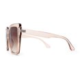 thumbnail image 4 of Womens Oversize Angular Butterfly Plastic Fashion Sunglasses Beige Brown, 4 of 4