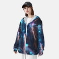 thumbnail image 3 of Balery Crystal Pattern White Horse Sudadera ligera de manga larga con capucha y protección solar UPF 50+ para hombre y mujer, ideal para pesca y running-Small, 3 of 7