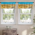 thumbnail image 2 of LALILO Kitchen Curtain Valance Road Moroccan Sahara Rod Pocket Window Curtain 52"x 18" Set of 2, 2 of 5