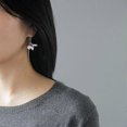thumbnail image 2 of S925 Sterling Silver Earrings Elegant Magnolia Flower Drop Earrings Natural, 2 of 2