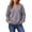 Gray, variant on Solid V Neck Drop Shoulder Long Sleeve Top for Women, Loose Fit Casual Blouse Soft Multi Season Daily Work Shirt Yellow