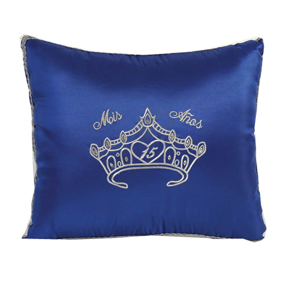 Angles Garment Girls Royal Blue Crown Detail Quinceanera Kneeling