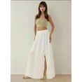 thumbnail image 4 of High Waist A-Form Maxi Skirt with Slit, 4 of 6