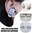 thumbnail image 2 of Lttoisl Butterfly Rhinestone Clip-On Earbud Accessories, Removable Zirconia Ear Jewelry for Open-Ear Headphones, High-Hardness Copper Alloy, Lightweight, 1 Pair, 2 of 8