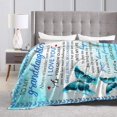 thumbnail image 4 of to My Granddaughter from Grandma Throw Blankets I Love You Butterfly Flannel Blanket Birthday Gifts Birthday Soft Bed Throw 50"x60", 4 of 6