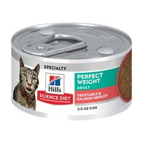 Hill's Science Diet Perfect Weight Vegetable & Salmon Wet Cat Food, 2.9oz Can 24pk