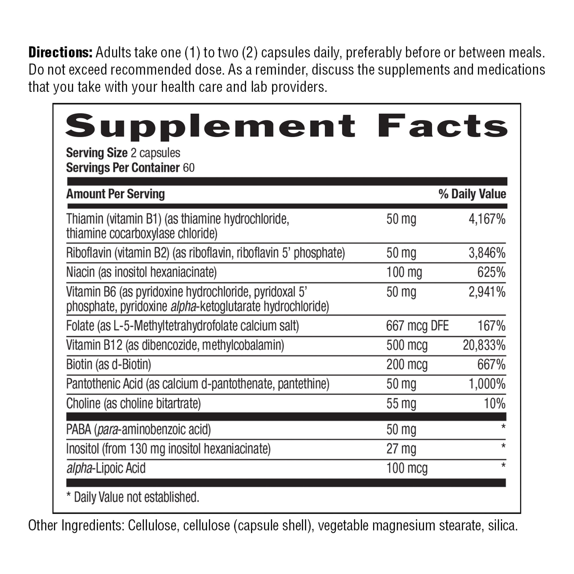 Country Life Coenzyme B-Complex, 120 Capsules – Supports Energy & Metabolism, Mood & Cognitive Function – Vegan, Gluten-Free, Bioavailable B Vitamins with Choline