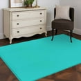 thumbnail image 3 of Turquoise 3x5 Area Rugs, Farmhouse Solid Teal Color Modern Art Non-Skid Rubber Backing Large Rectangle Rugs - Living Room Bedroom Home Office, Indoor Floor Mat Carpets Washable Rug, 3 of 9