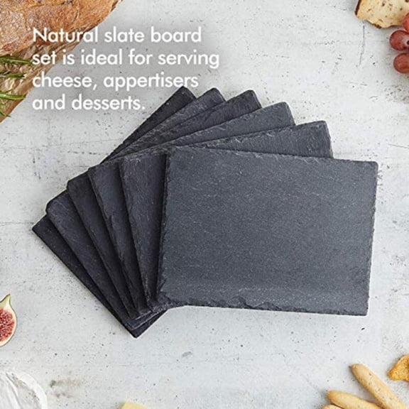 Promotion Clearance Slate Stone Coasters Square Black Cup Mats Fruit Tray Multi-Size Pads Drink Coaster Beer Coffee Placemat