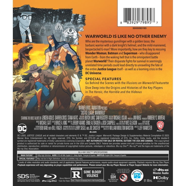 SDS, Justice League: Warworld Blu-ray, Warner Bros., Action, Rated