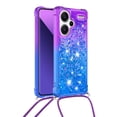 thumbnail image 2 of Funda para Xiaomi Redmi Note 13 Pro Plus 5G Brillantina Líquida Divertida Reluciente y con Cristales en Movimiento Cuerpo Cruzado con Cordón Ajustable, 2 of 5