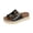Shoes # Black, variant on Slide Sandals for Women Open Toe Flatform Espadrille Double Buckle Straps Snakeskin Print Rhinestone Trim Slip On Casual Summer Vacation Everyday Footwear