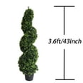 Large Fake Boxwood Topiary Spiral Trees, 3.6 ft (2 Pieces) for Indoor/Outdoor/Garden Decor