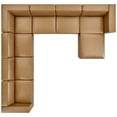 thumbnail image 3 of Modway Mingle Modern Faux Leather Sectional Sofa Set with Ottoman in Tan, 3 of 10