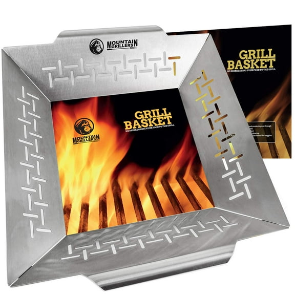 MOUNTAIN GRILLERS Veggie Grill Basket Stainless Steel - 12 Inch