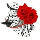 thumbnail image 2 of Pinza para el pelo nupcial roja con diseño floral, bola de Halloween, tocado de rosas, accesorios para el cabello, 2 of 5
