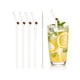 thumbnail image 1 of Uxcell 4 Pcs Popotes de Vidrio Reutilizables, Popote de Vidrio de 7.87" Resistente a Roturas, Popotes Lindos y Transparentes para Whisky, Café, Jugo, Refrescos y Té, Rojo, 1 of 6