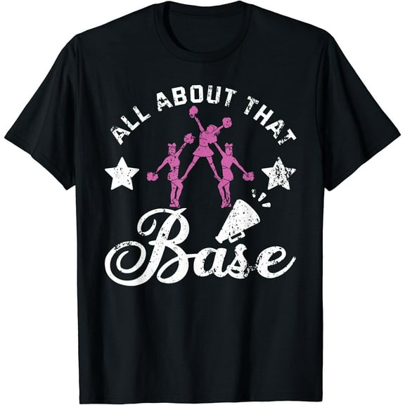 Leisuo Women Funny Cheerleading Cheer T-Shirt 98235-black