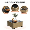 thumbnail image 3 of Poteban Patio Furniture Sets, Modular Rattan Outdoor Patio Sectional Furniture Sofa Set, Yellow Wicker Patio Conversation Set for Backyard,9PCS, 3 of 7