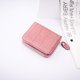 thumbnail image 2 of Cartera pequeña de piel sintética con cremallera a cuadros para mujer y niña, ideal para guardar tarjetas, llaves, monedas y cambio (rosa), 2 of 7