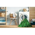 thumbnail image 2 of Ahgly Tapis Rond Lavable en Machine Intérieur Transitionnel Vert, 5 Pieds Rond, 2 of 7