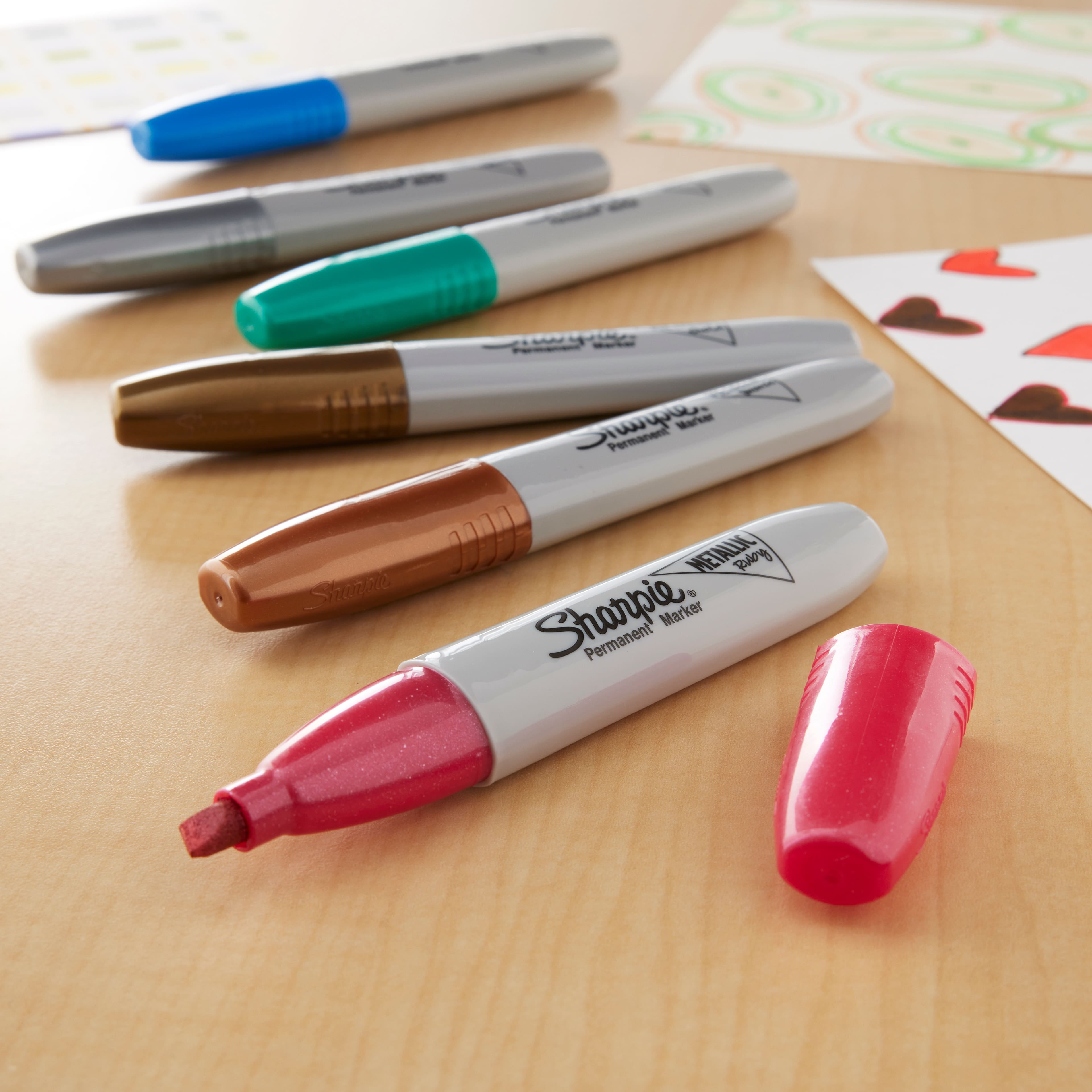 sharpie, sharpie markers, felt tipped pens, paint markers, sharpies,  colored pens, colorizing brass, adding color to pewter, color pens,  coloring