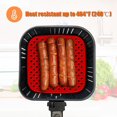 thumbnail image 2 of Lishi Rouges Doublures de Friteuse à Air Chaud en Silicone - 7,5 Pouces Carrés, 2pc Réutilisables Tapis Antiadhésif, 2 of 5