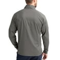 thumbnail image 2 of Men's Cutter & Buck Gray ECU Pirates Vault Logo Adapt Eco Knit Raglan Full-Zip Jacket, 2 of 2