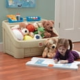 thumbnail image 6 of Step2 2-In-1 Tan Toy Storage Box & Art Lid Plastic Toy Chest, 6 of 7