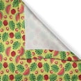 thumbnail image 3 of Ambesonne Tropical Kitchen Curtains, Leaf Strawberry Watermelon, 55"x39", Burgundy and Fern Green, 3 of 3