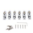 thumbnail image 2 of Electric Guitar Split Bridge Saddle Roller Ball String Plate Metal Tailpiece Accessories Silver, 2 of 12