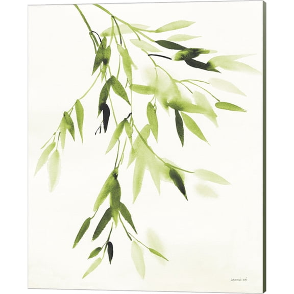 Bamboo Leaves IV Green by Danhui Nai, Canvas Wall Art, 16W x 20H