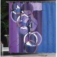 thumbnail image 3 of Ambesonne Modern Art Shower Curtain, Surreal Abstract Retro, 69"Wx84"L, Violet Blue, 3 of 4
