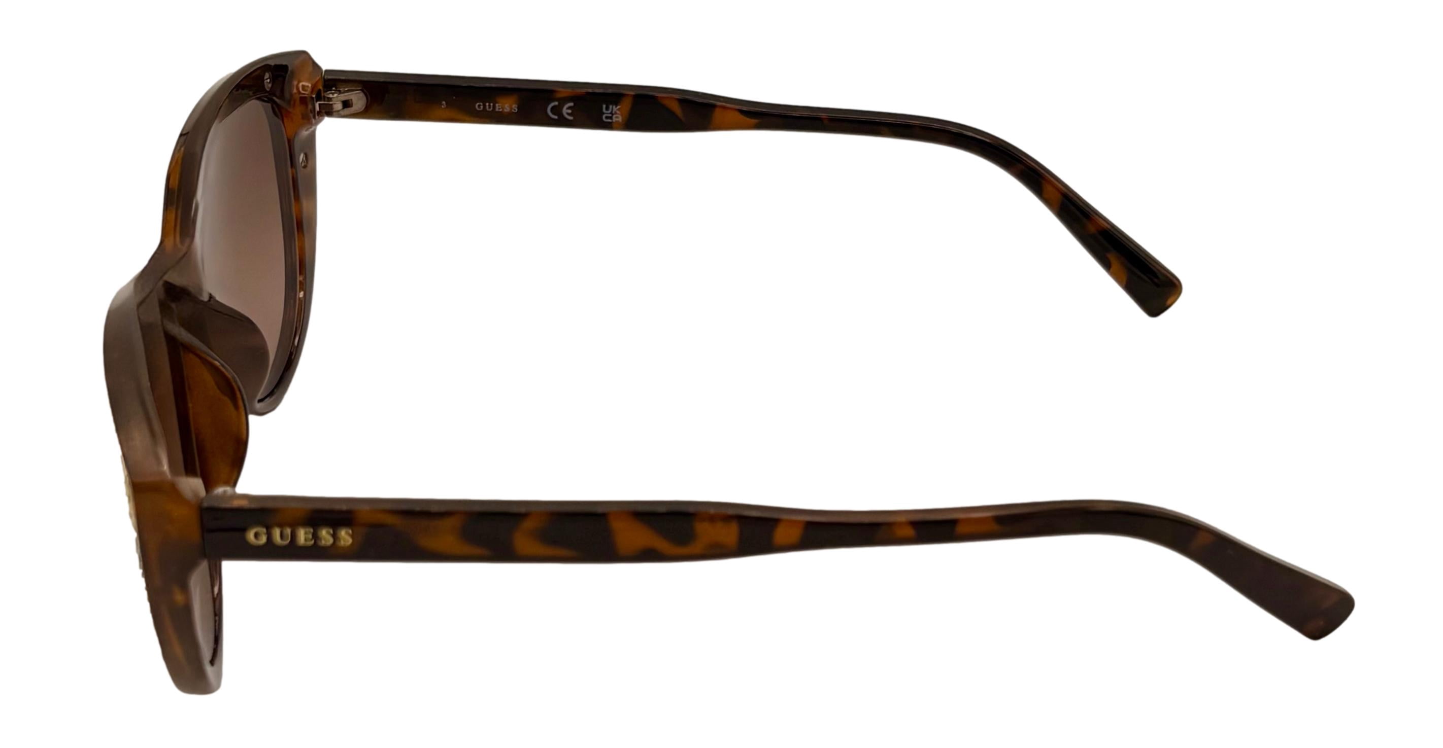 Guess Sunglass Womens Dark Havana Cat Eye Brown Gradient Lens GO00006 52F